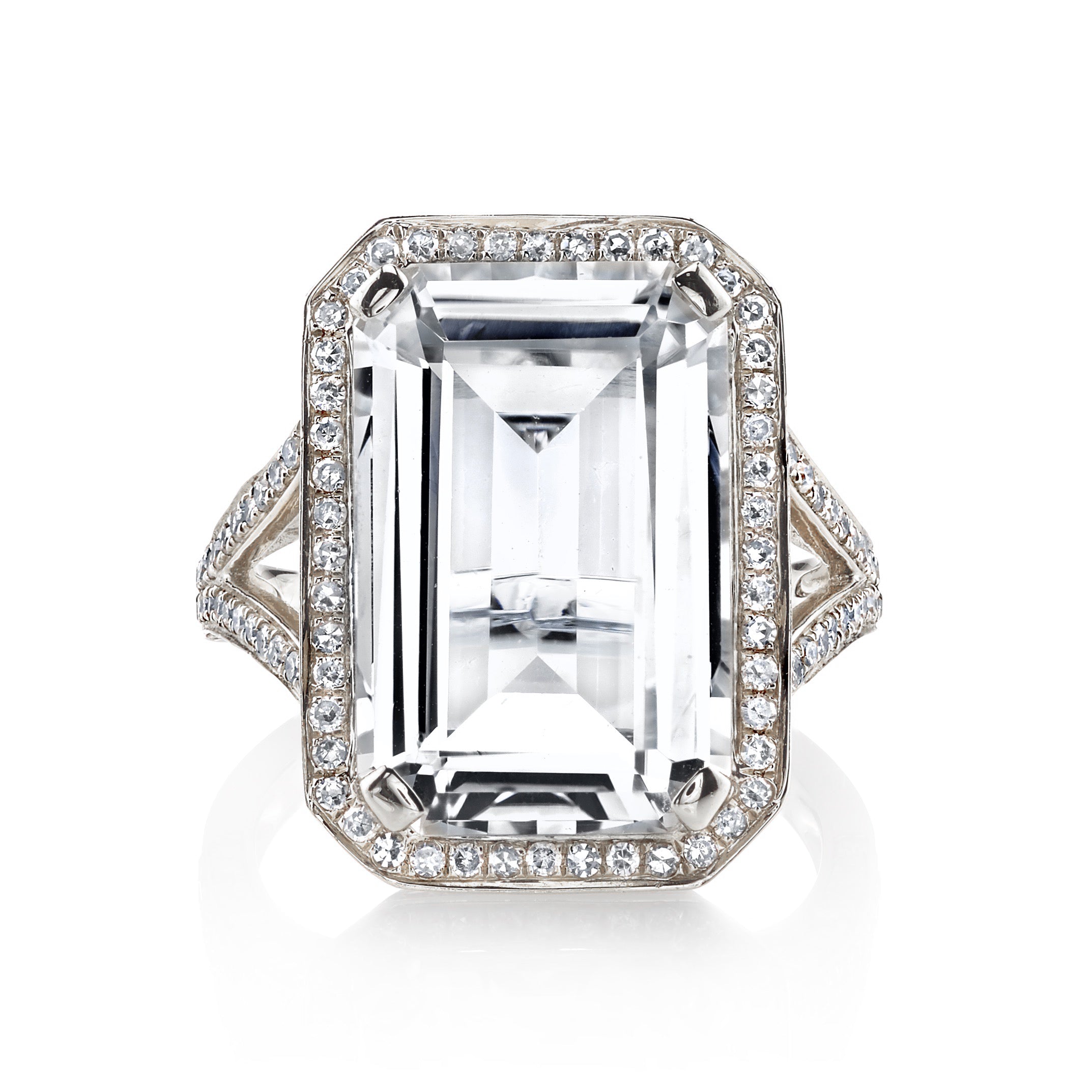 Pear Shaped Ring White Topaz- Martine | Linjer Jewelry